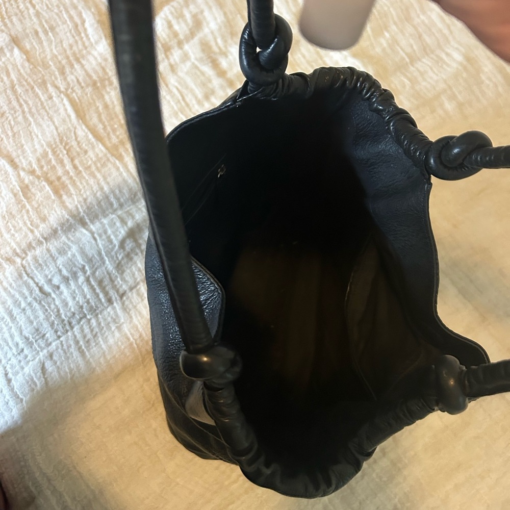 Black leather Bannana Republic shoulder bag
